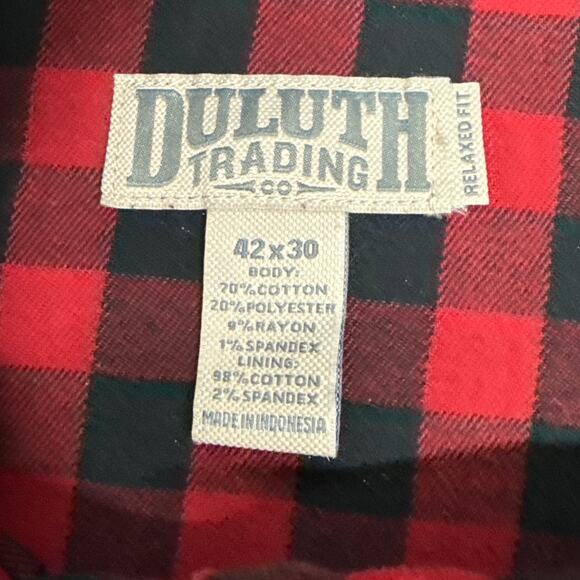 Duluth Trading Co Men's Ballroom Flannel-Lined Relaxed Fit Jeans 42 x 30 Flex - Picture 6 of 10